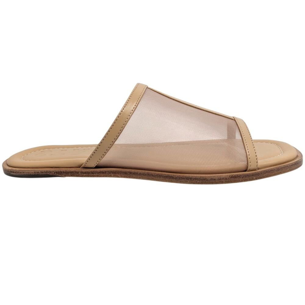 STAUD Alessandra Sandal Porcini Mesh Slide Sandals Resort Size 38